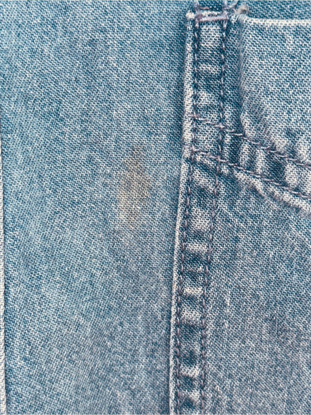 Croft & Barrow Men's Medium Denim Shirt Blue Long Sleeve 100% Cotton Button Down - Picture 4 of 10